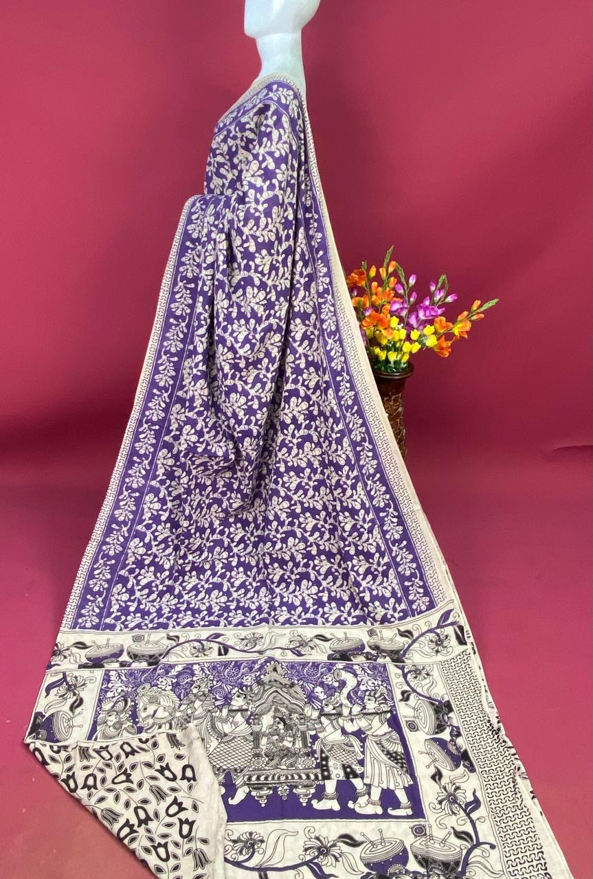 Kalamkari Premium Cotton Saree - View 49
