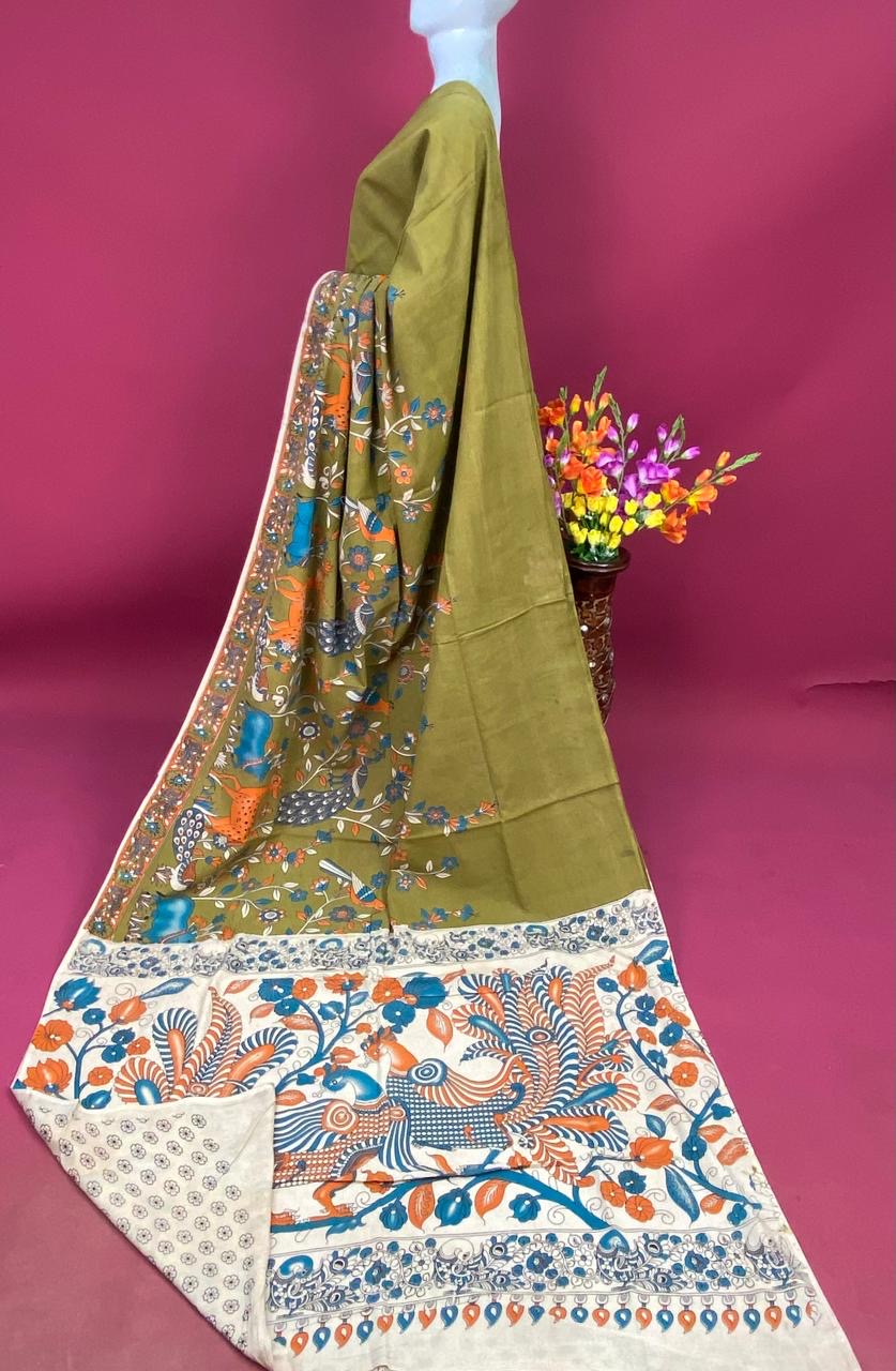 Kalamkari Premium Cotton Saree - View 39