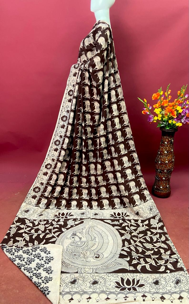 Kalamkari Premium Cotton Saree - View 15