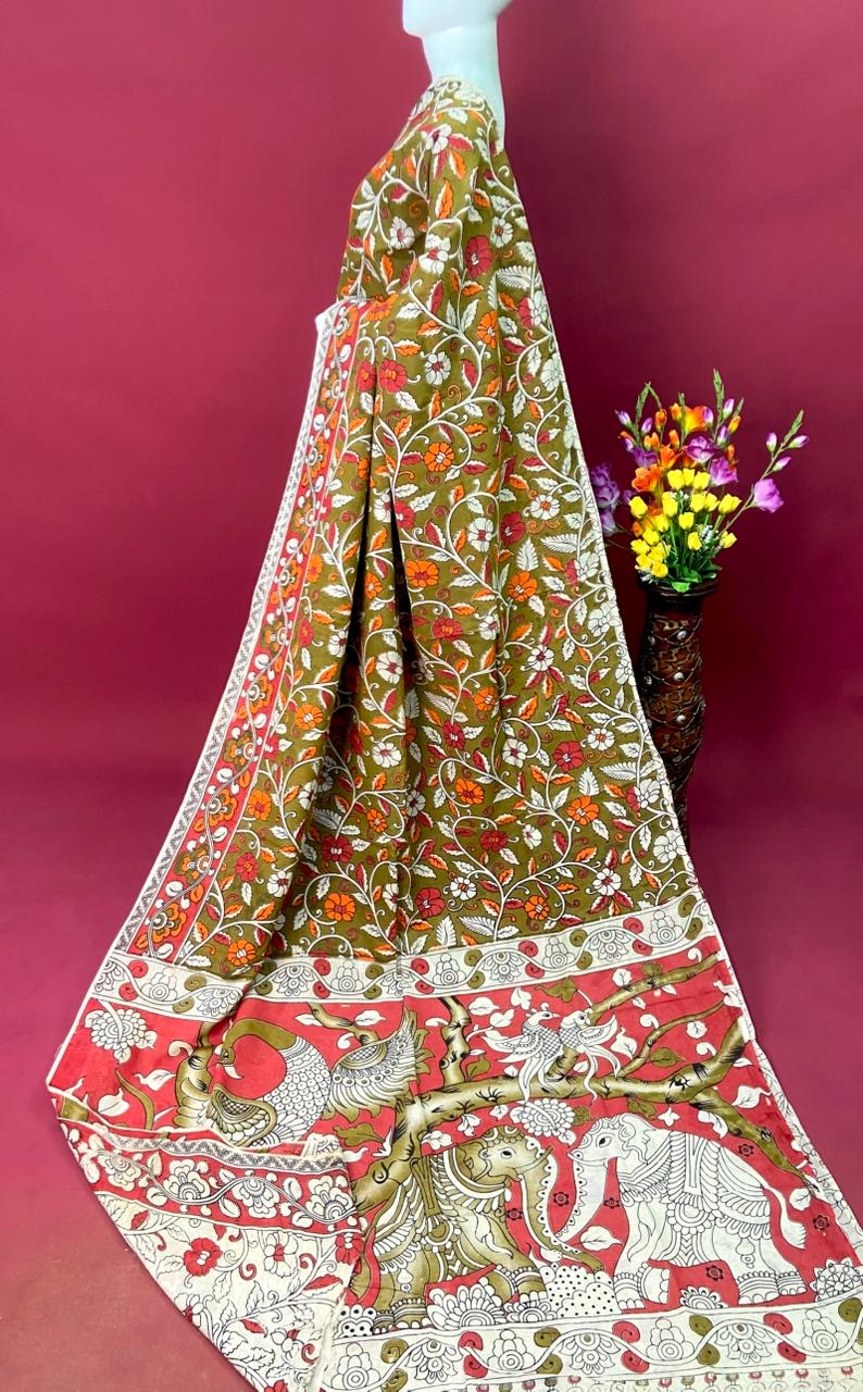 Kalamkari Premium Cotton Saree - View 21
