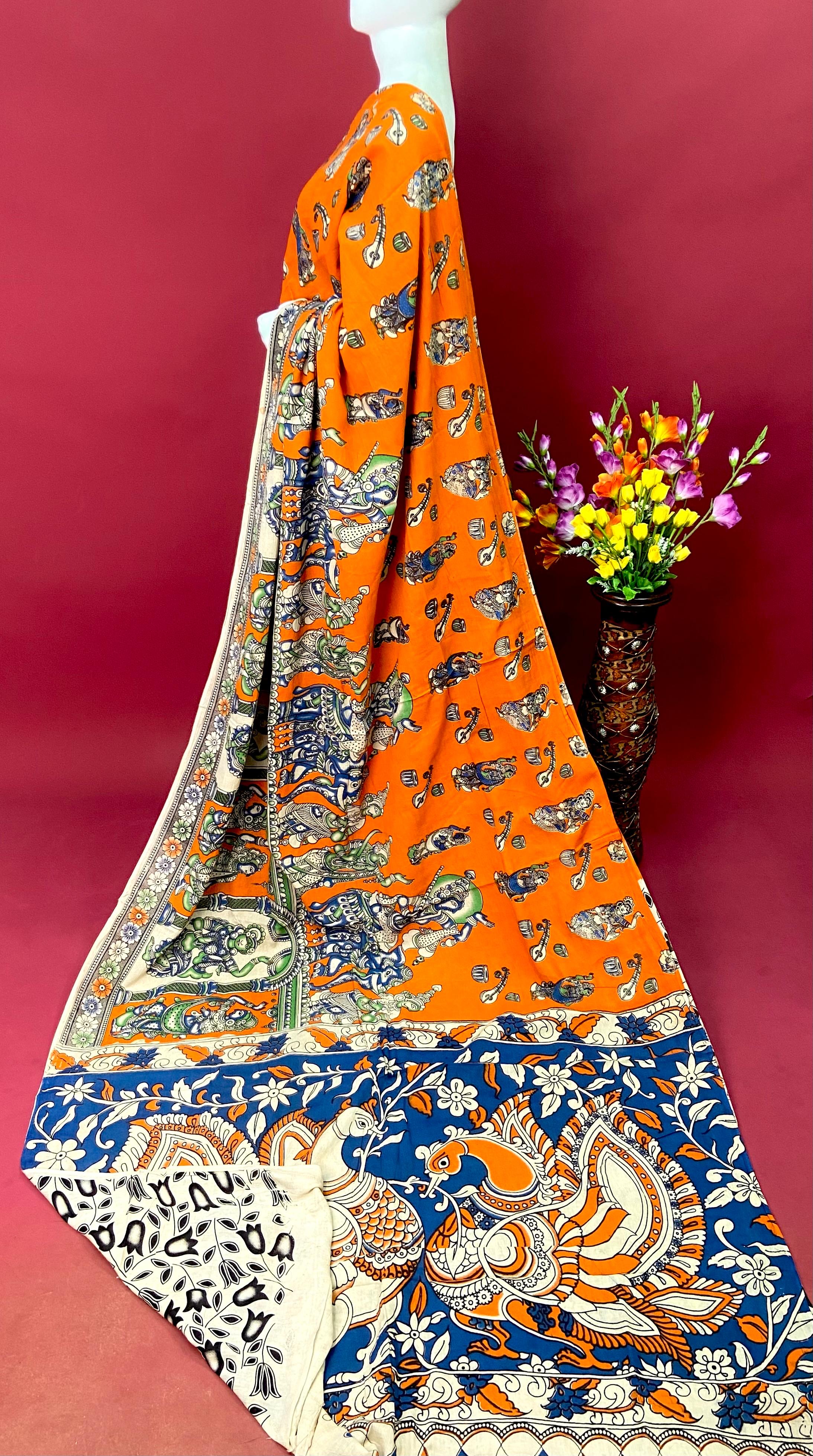 Kalamkari Premium Cotton Saree - View 29