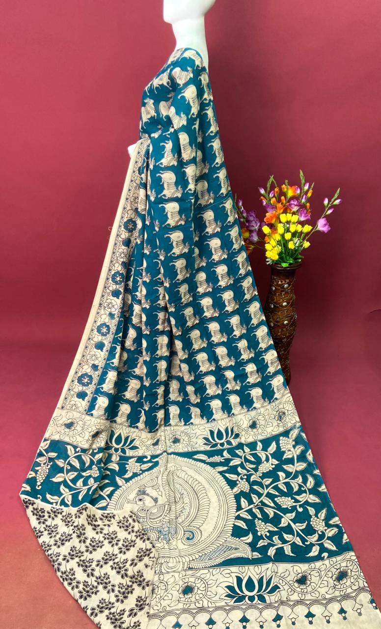 Kalamkari Premium Cotton Saree - View 16