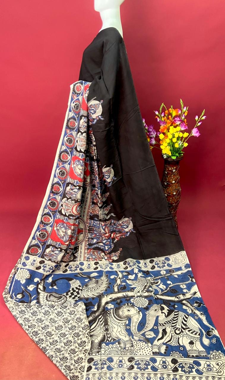 Kalamkari Premium Cotton Saree - View 6