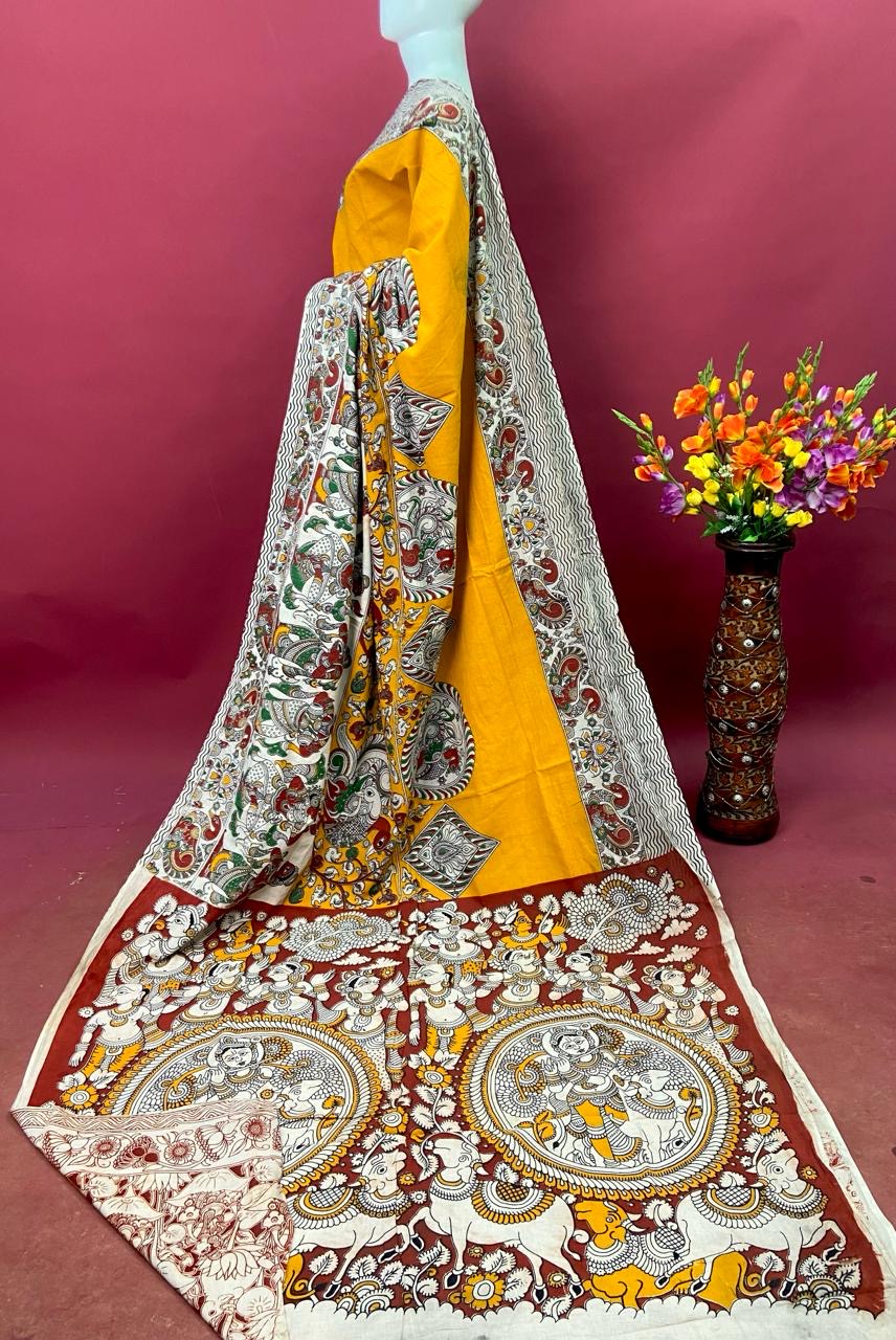 Kalamkari Premium Cotton Saree - View 14