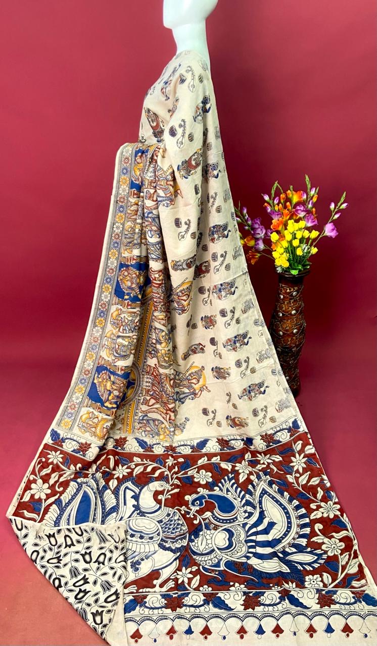 Kalamkari Premium Cotton Saree - View 7