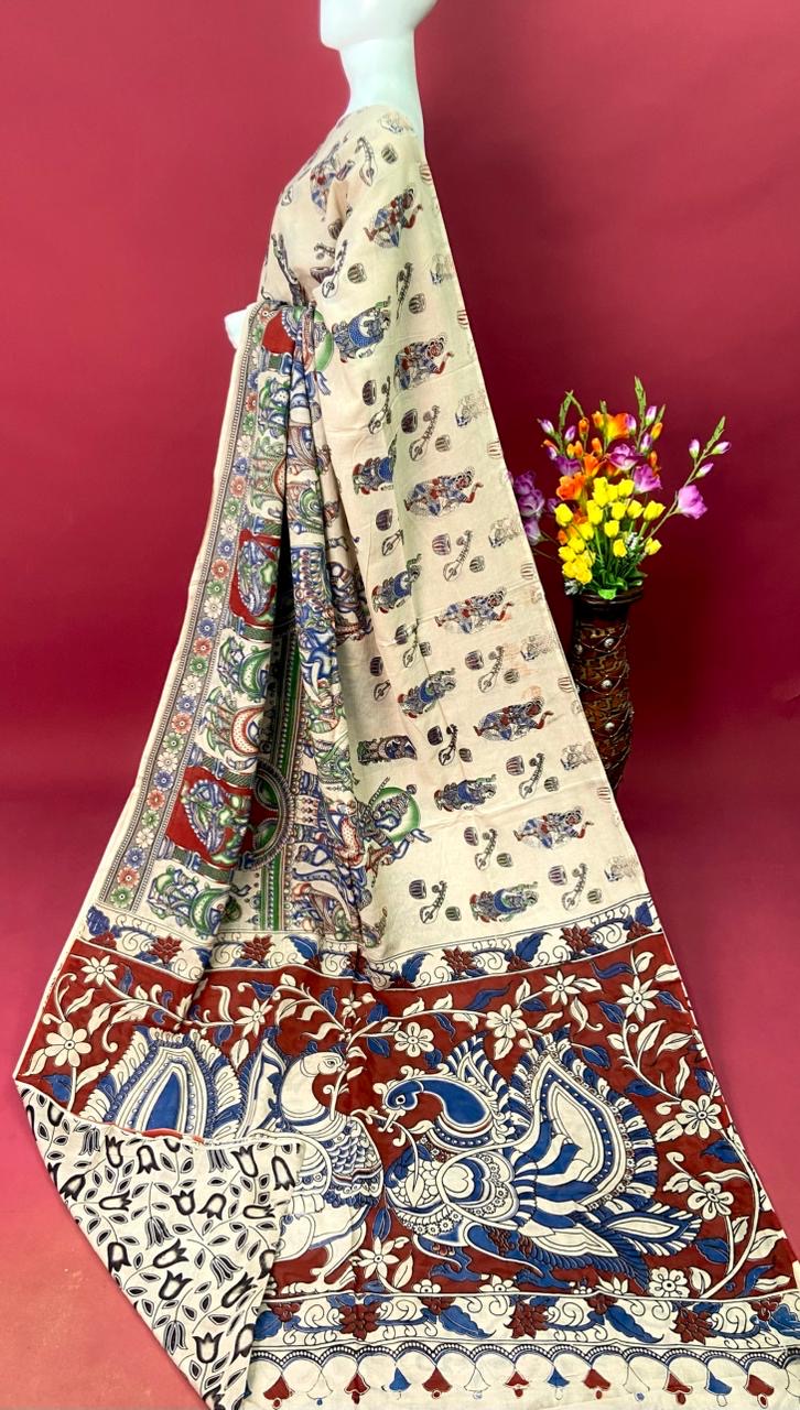 Kalamkari Premium Cotton Saree - View 5