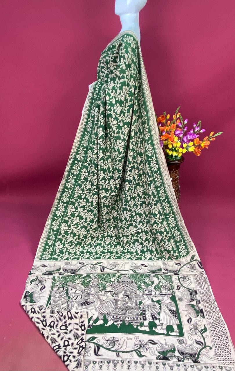 Kalamkari Premium Cotton Saree - View 34