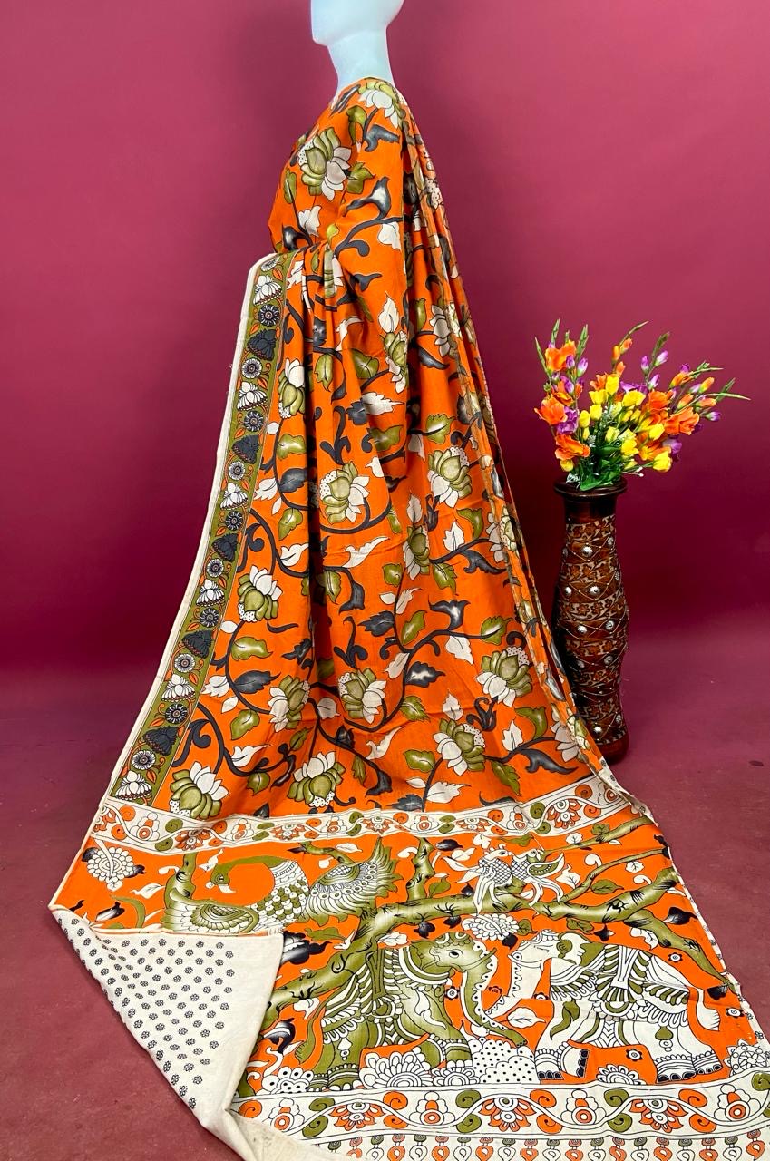 Kalamkari Premium Cotton Saree - View 22