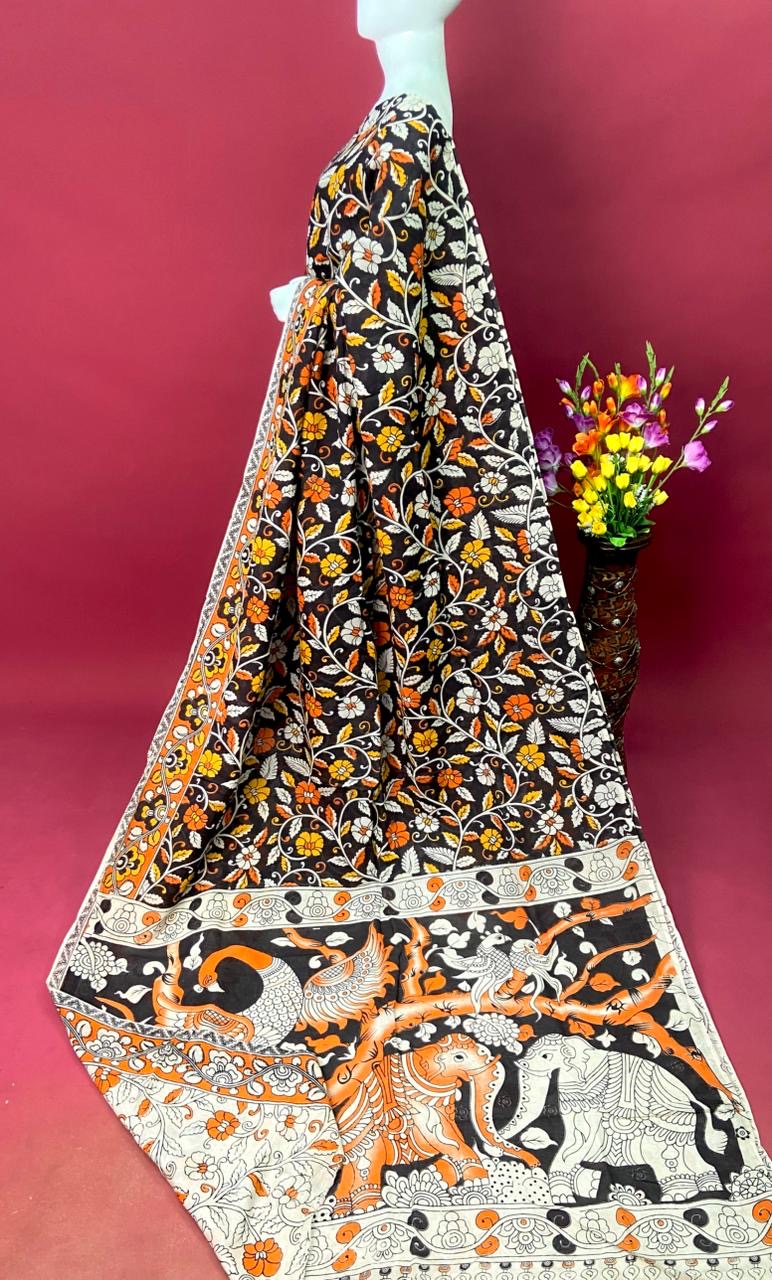 Kalamkari Premium Cotton Saree - View 22