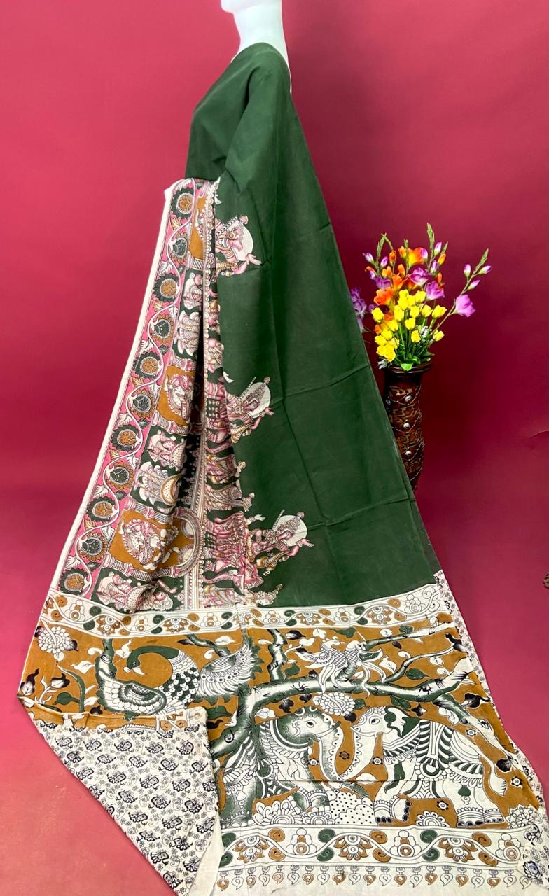 Kalamkari Premium Cotton Saree - View 1