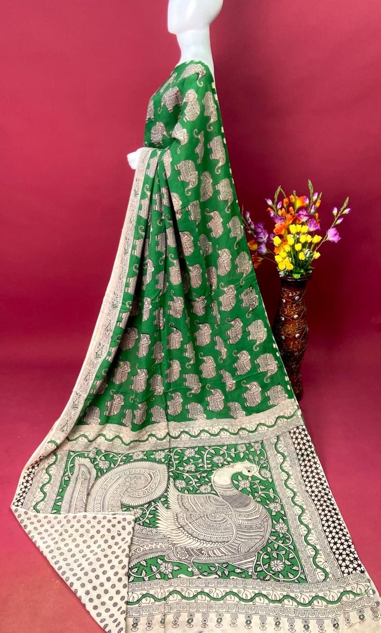 Kalamkari Premium Cotton Saree - View 13