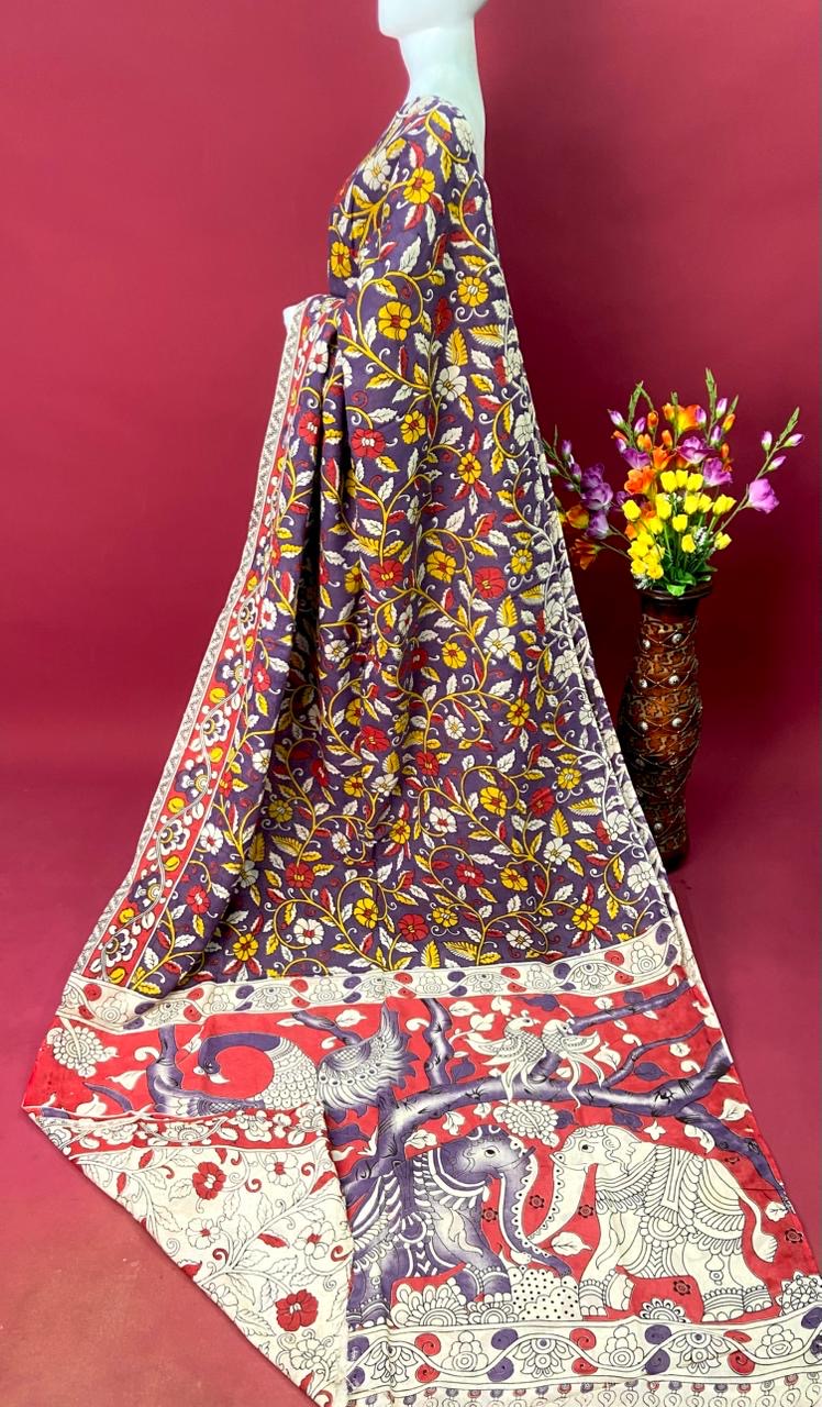 Kalamkari Premium Cotton Saree - View 20
