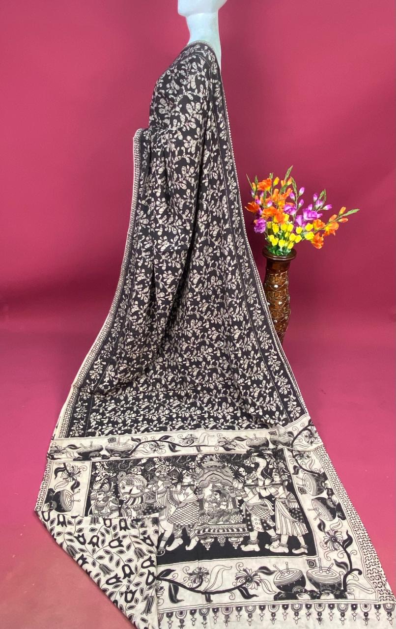 Kalamkari Premium Cotton Saree - View 53