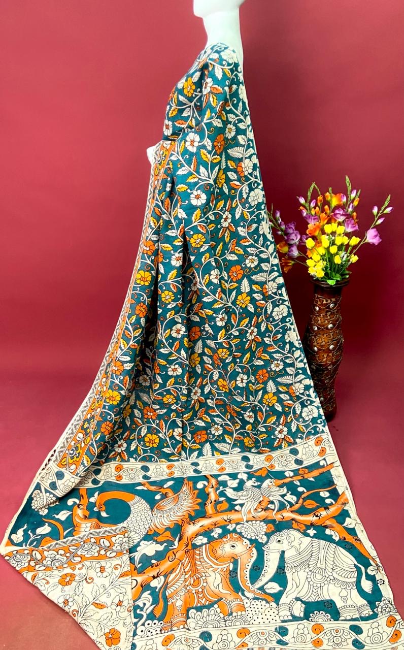 Kalamkari Premium Cotton Saree - View 24