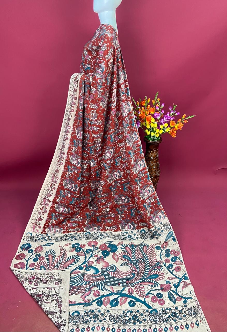 Kalamkari Premium Cotton Saree - View 32