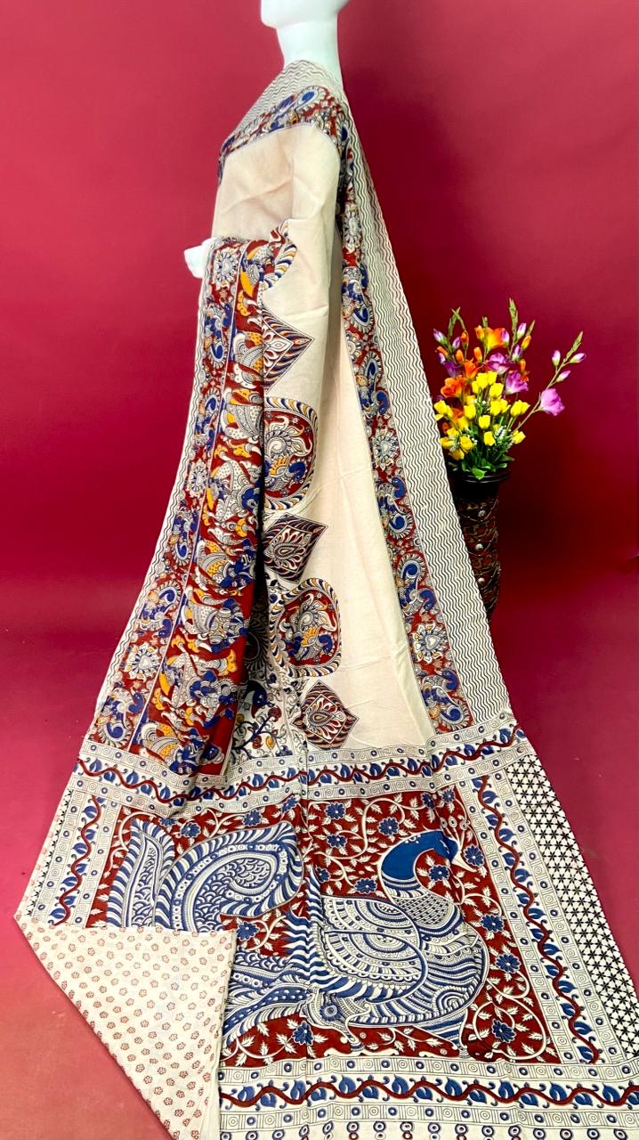 Kalamkari Premium Cotton Saree - View 12
