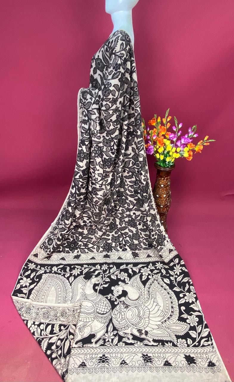Kalamkari Premium Cotton Saree - View 58