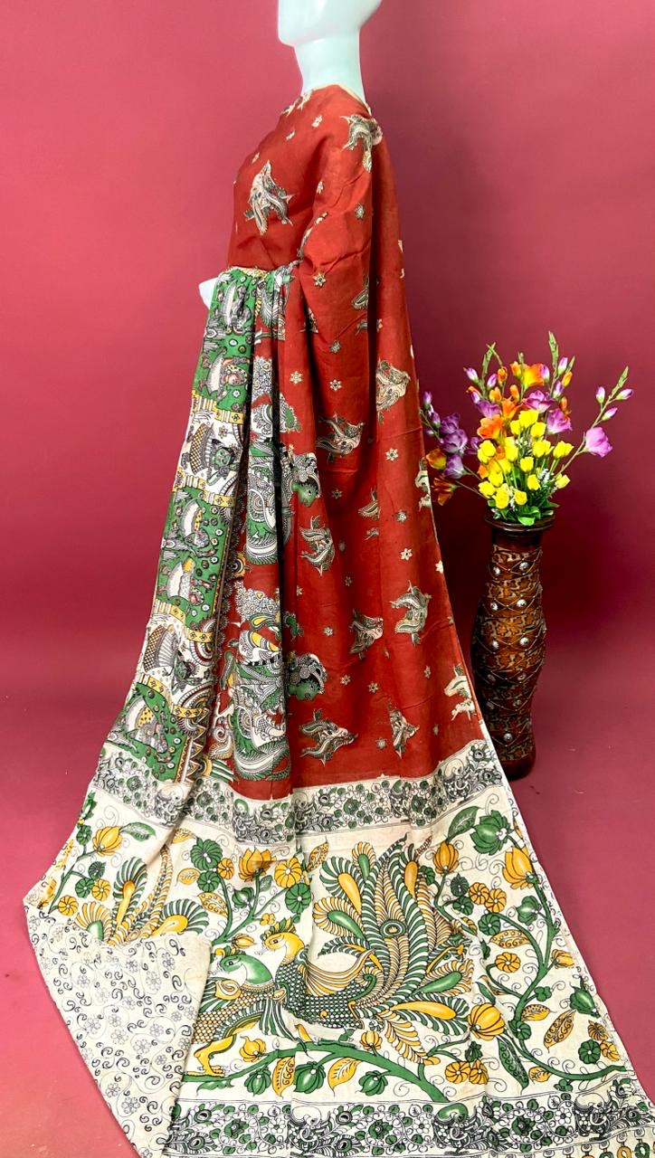 Kalamkari Premium Cotton Saree - View 25