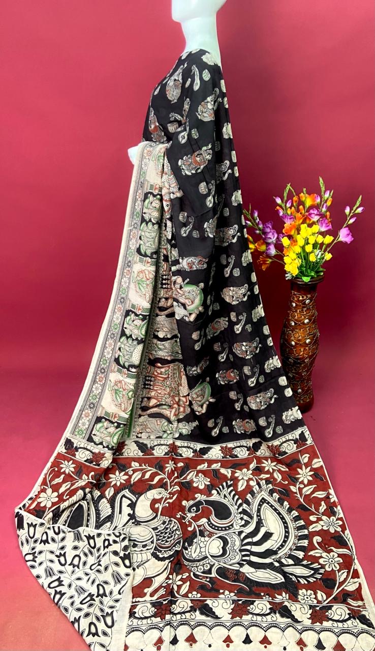 Kalamkari Premium Cotton Saree - View 4