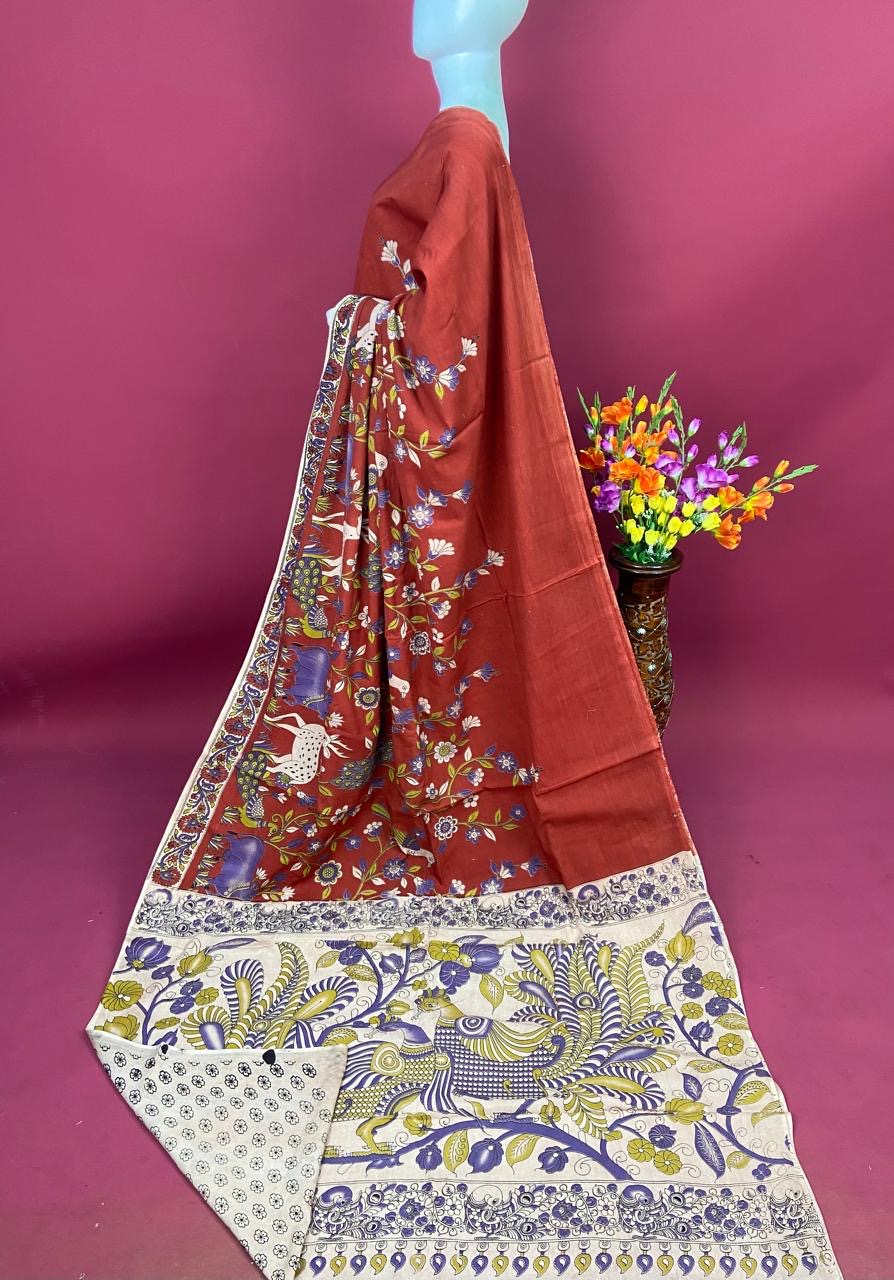Kalamkari Premium Cotton Saree - View 37