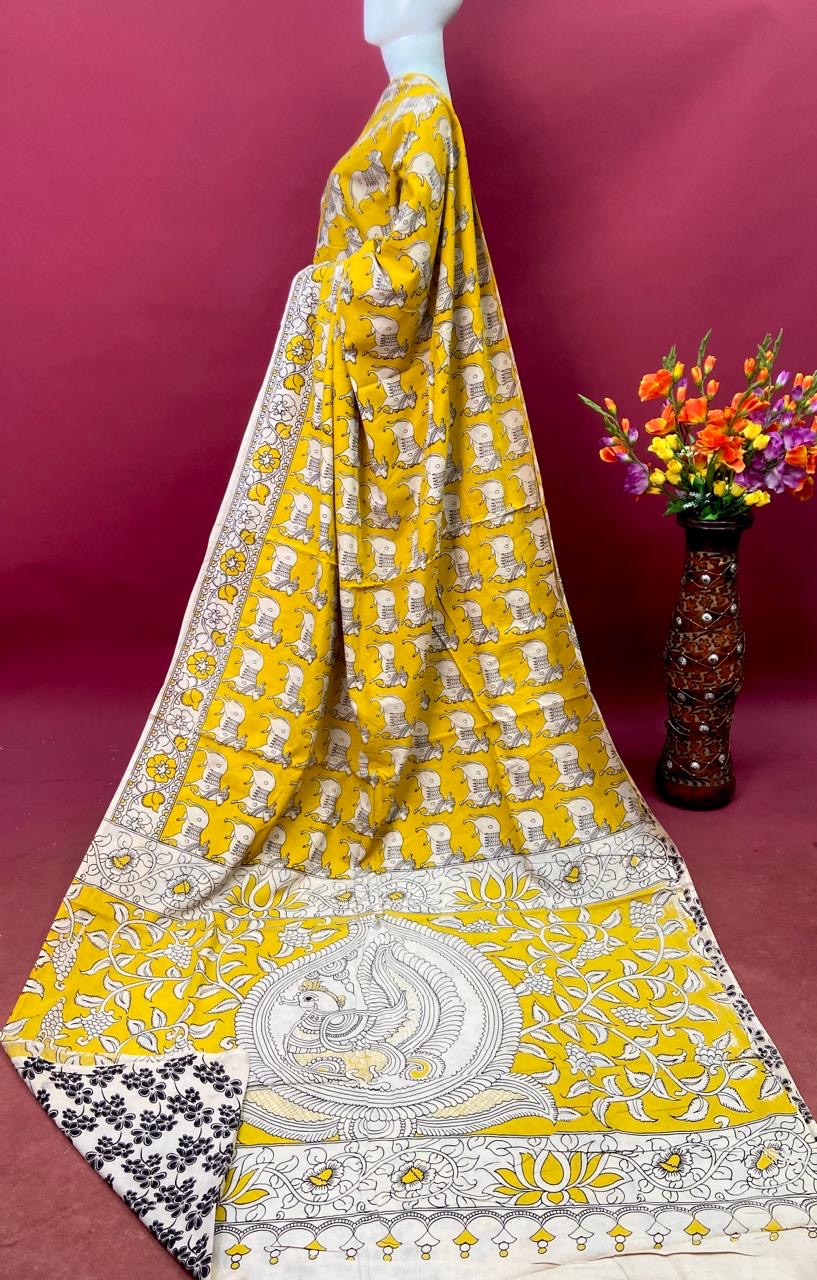 Kalamkari Premium Cotton Saree - View 16